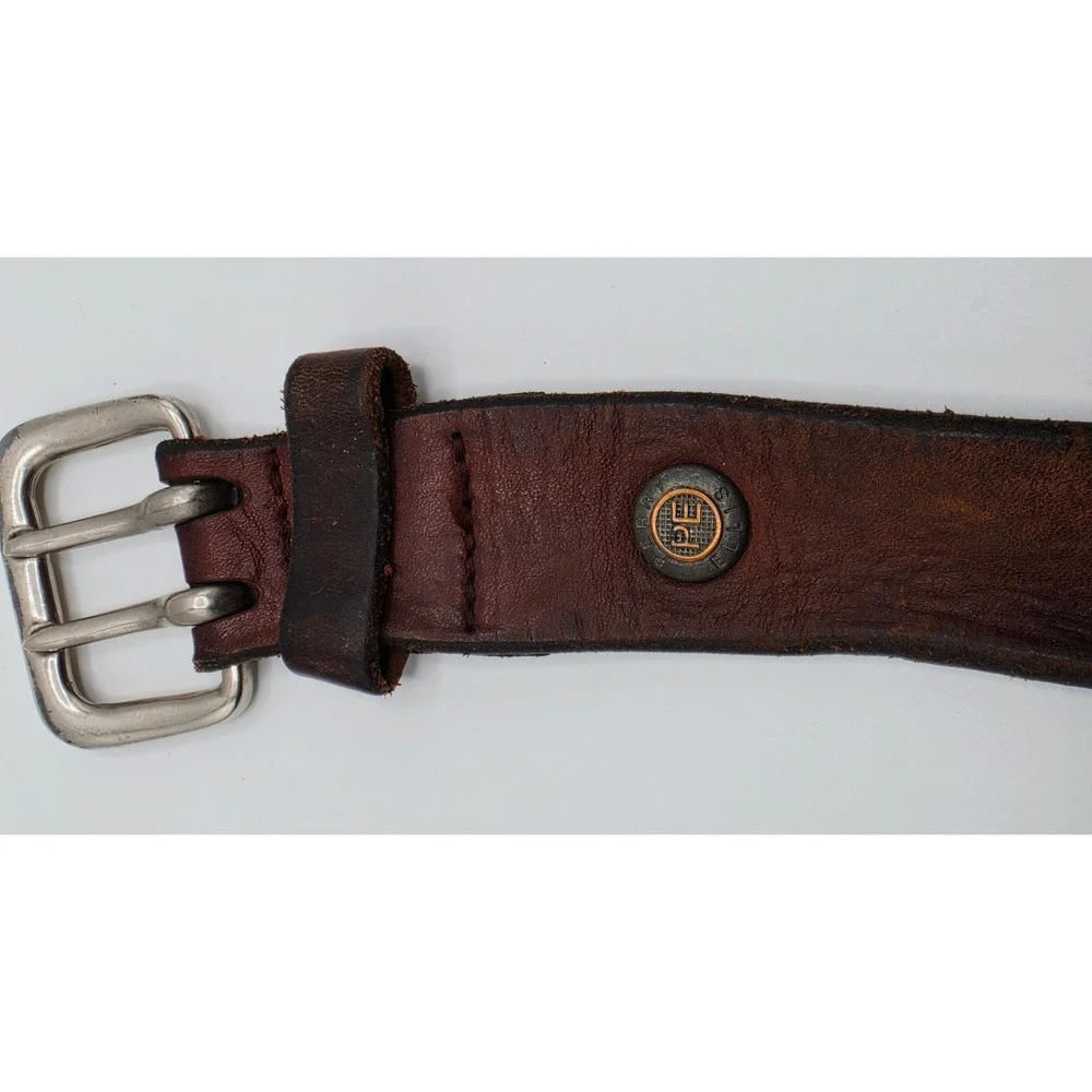 Perry Ellis America Mens Brown Vegetable Tanned Leather Belt Sz 42  Argentina